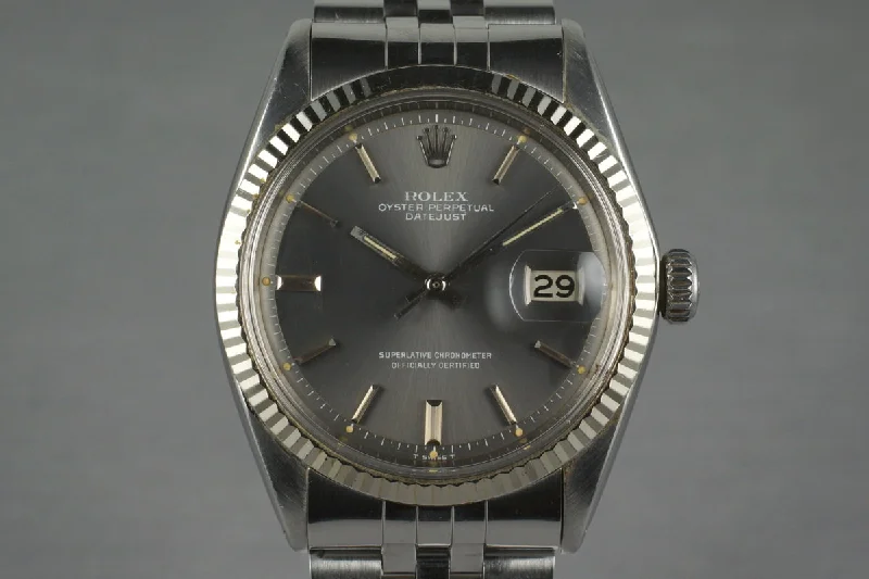 Best men’s watches for sports enthusiasts with GPS and fitness tracking features-1970 Rolex DateJust 1601 Gray Dial