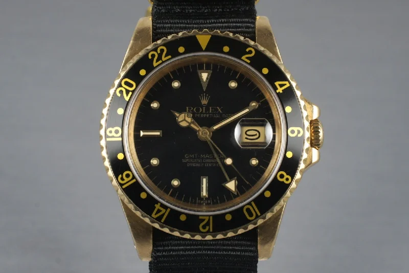 Men’s watches with sport-inspired designs and materials like rubber and stainless steel-1981 Rolex 18K GMT 16758