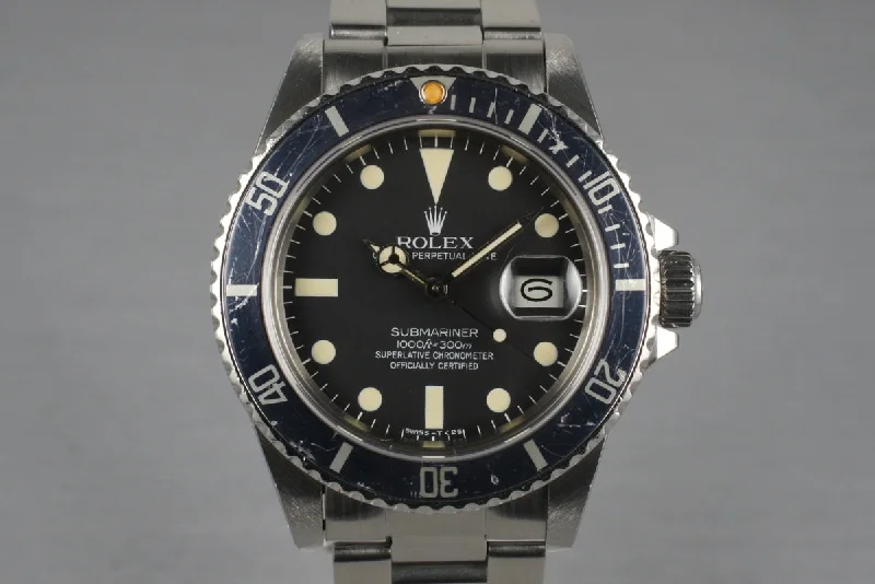 Men’s watches with automatic movements for self-winding and reliable timekeeping-1982 Rolex Submariner 16800