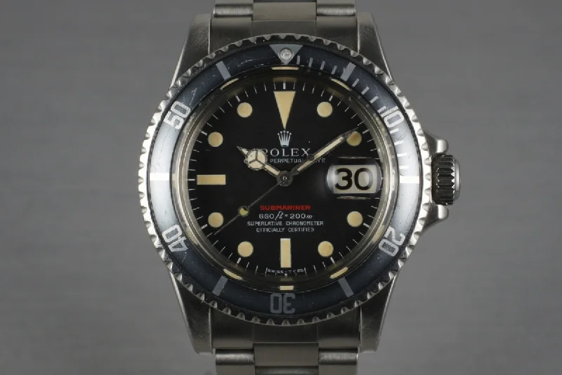 Best men’s watches with Swiss-made movements for precision and high-quality craftsmanship-1970 Rolex RED Submariner 1680 Mark 4 Dial with Box and Papers