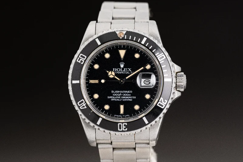 High-end men’s watches with automatic movement for accurate timekeeping and craftsmanship-1984 Rolex Submariner "USMC" 16800 Creamy Patina Hands & Lume Plots w/ Box