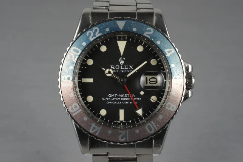 Best men’s watches with customizable dials and straps for a personalized look-1971 Rolex GMT 1675