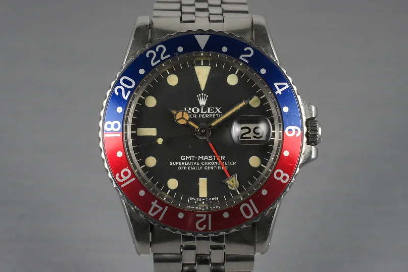 Best men’s watches for formal wear with leather straps and classic designs-1972 Rolex GMT 1675