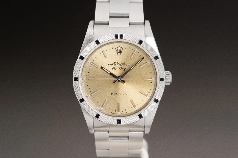 Best men’s watches with custom engravings for unique gifts or personalized messages-1993 Rolex Oyster Perpetual 14010 Air-King Precision