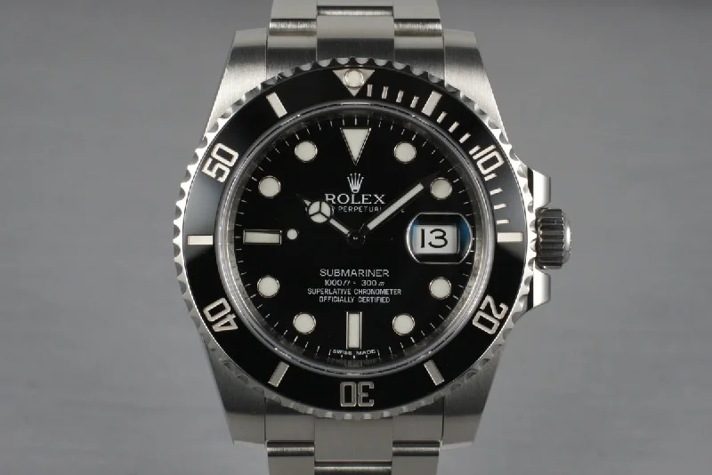 Best men’s watches for formal wear with leather straps and classic designs-2010 Rolex Submariner 116610LN with Box and Papers