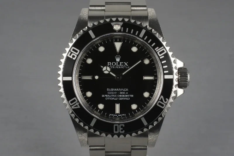 Men’s watches with sporty designs and silicone straps for comfort and performance-2010 Rolex Submariner 14060M with Box and Papers