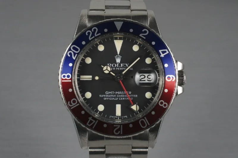 Waterproof men’s watches for diving and water sports with high water resistance ratings-1981 Rolex GMT 16750