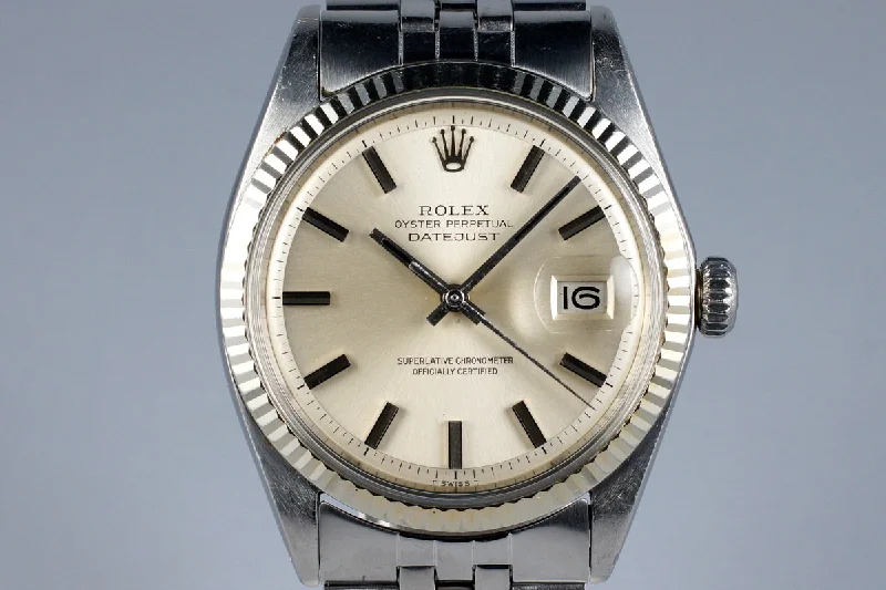 Men’s watches with adjustable straps for comfort and flexibility with various wrist sizes-1972 Rolex Datejust 1601 Silver Non-Luminous Dial