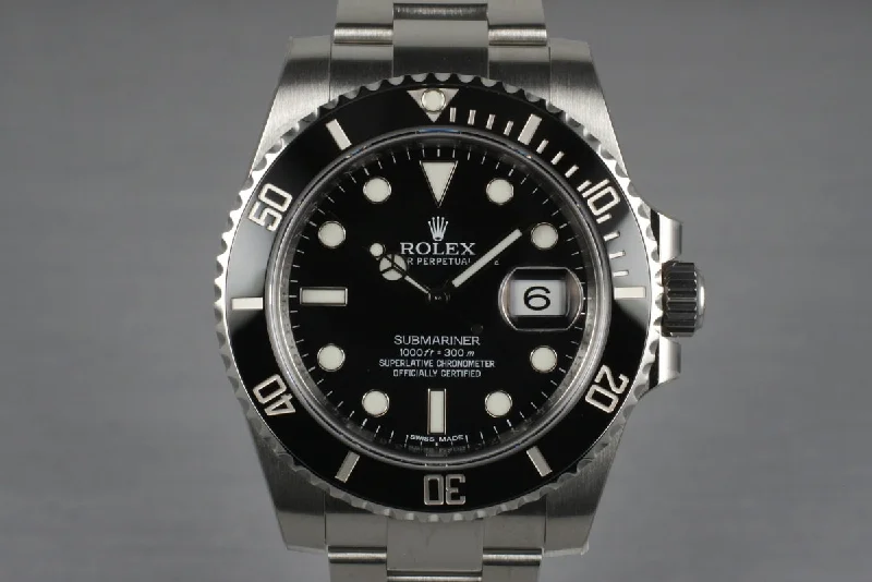 Best men’s watches with eco-friendly materials like recycled steel and sustainable leather-2013 Rolex Submariner 116610LN with Box and Papers