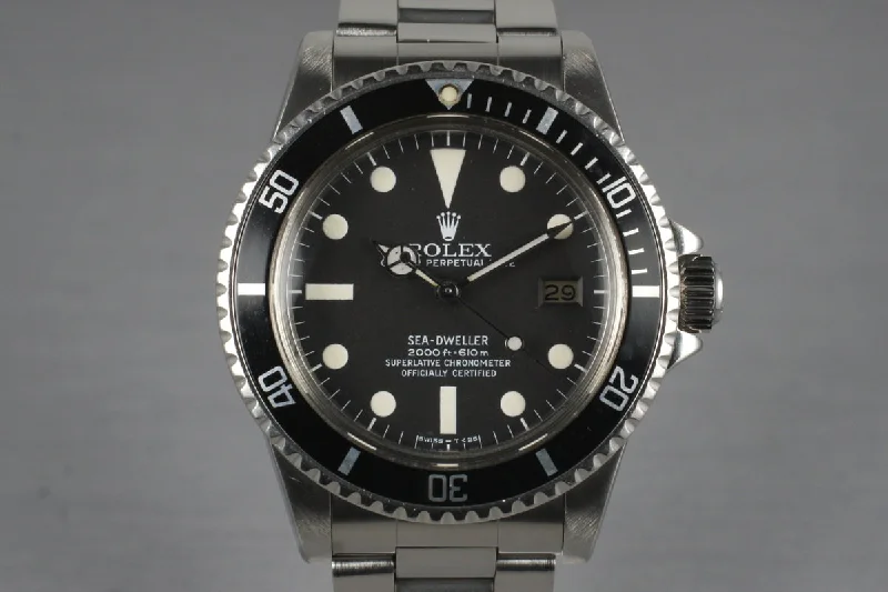 Best men’s watches with elegant designs for formal events and black-tie occasions-1978 Rolex Sea Dweller 1665 Mark I Dial with Box and Papers