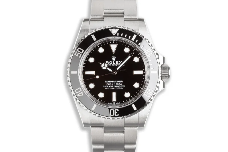 Best men’s watches with sporty designs for active lifestyles and outdoor adventures-2021 Rolex No Date Ceramic Submariner 124060 41mm with Box & Card