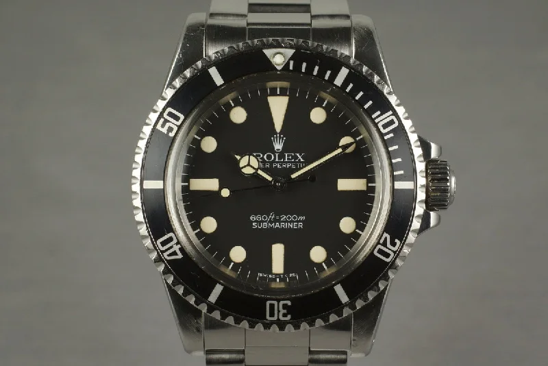 Waterproof men’s watches for diving and water sports with high water resistance ratings-1978 Rolex Submariner 5513 Mark 1 Maxi Dial