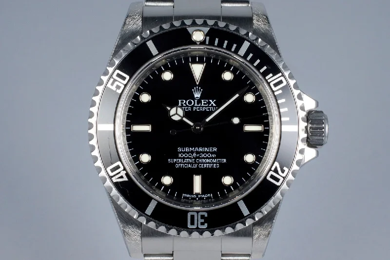 Men’s watches with retro digital dials for nostalgia and high-tech functionality combined-2009 Rolex Submariner 14060M 4 Line Dial