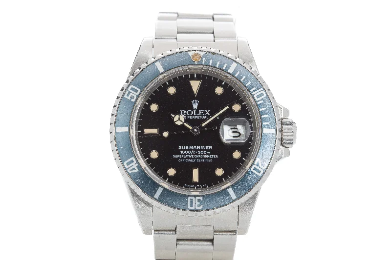 Best men’s watches with fine leather straps for luxury style and sophisticated appeal-1986 Rolex Submariner 168000 With Box & Service Papers