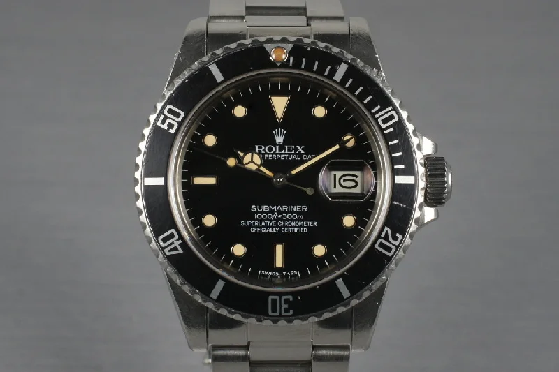 Men’s watches with retro digital displays for a nostalgic and functional look-1984 Rolex Submariner 16800 with Box and Papers