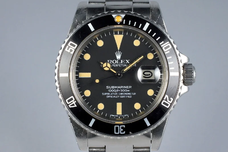 Best men’s watches with oversized dials for a statement piece that stands out-1981 Rolex Submariner 16800 Matte Dial