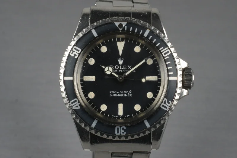 Men’s watches with rugged designs for durability and outdoor wear in harsh conditions-1968 Rolex Submariner 5513 Meters First with Box and Receipt