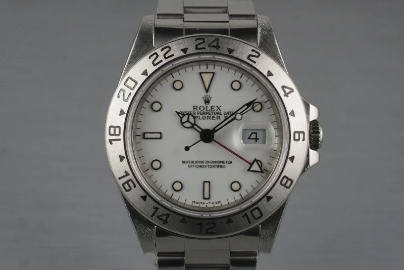 Men’s watches with sapphire glass for scratch resistance and clear visibility in all conditions-1991 Rolex Explorer II 16570