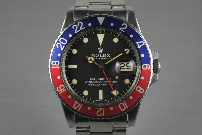 Men’s watches with world time functionality for global travelers and jet-setters-1967 Rolex GMT 1675