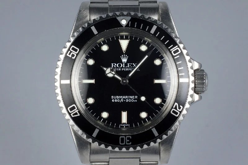 Best men’s watches for formal wear with leather straps and classic designs-1985 Rolex Submariner 5513 Service Dial