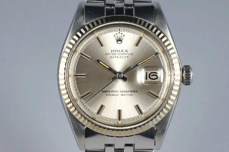 Men’s watches with polished cases for a sophisticated and elegant appearance-1972 Rolex Datejust 1601 Silver Dial