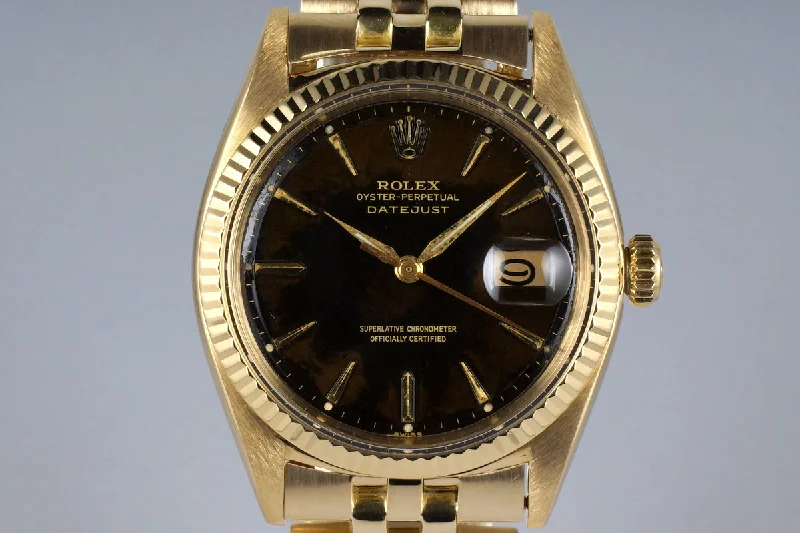 Best men’s watches with a retro design for a vintage-inspired look and feel-1961 Rolex YG Datejust 1601 Tropical Glossy Gilt Dial