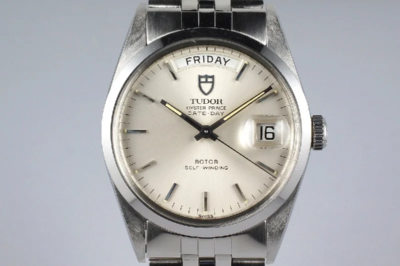 Men’s watches with rugged designs for durability and outdoor wear in harsh conditions-1980's Tudor Date-Day 94710 Silver Dial