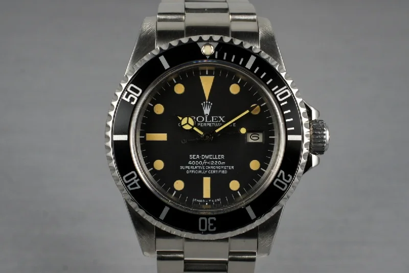 Best men’s watches for travelers with dual time zone and world time functions-1982 Rolex Sea-Dweller 16660 with Box and Papers