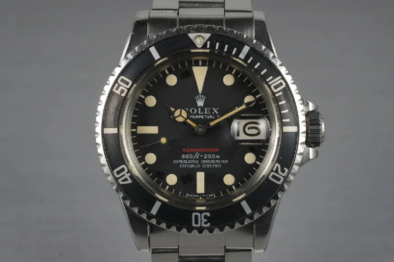 Best men’s watches for formal wear with leather straps and classic designs-1970 Rolex Red Submariner 1680 Mark IV