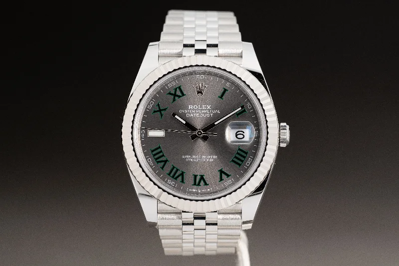 Men’s watches with adjustable straps for comfort and flexibility with various wrist sizes-2021 Rolex 41mm "Wimbledon" St/St Datejust on Jubilee Box, Booklets, Card & Hangtags