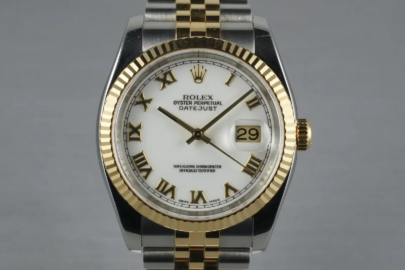 Best men’s watches with limited edition designs for collectors and enthusiasts-2003 Rolex Two Tone DateJust 116233 with Box and Papers