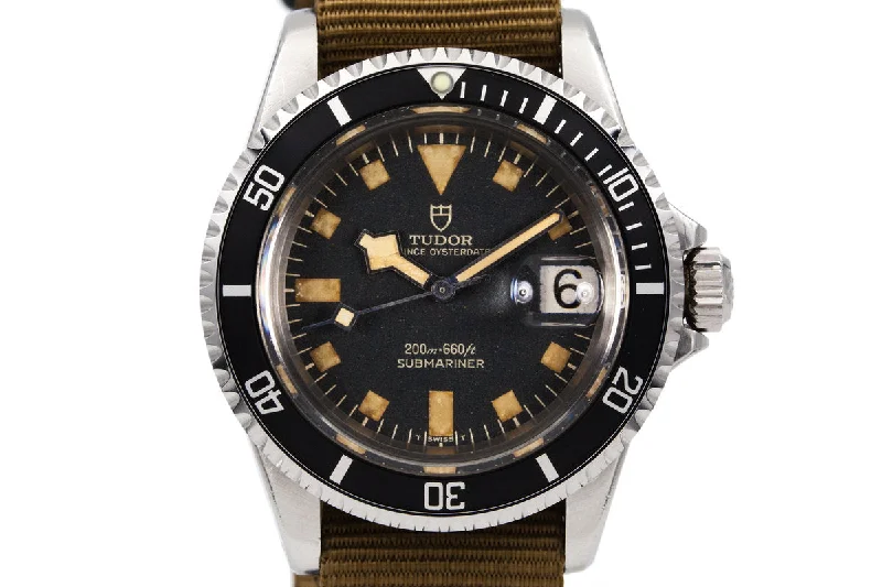 Affordable men’s watches with leather straps for a classic and stylish appearance-1972 Tudor Submariner 9411/0 Black Snowflake Dial