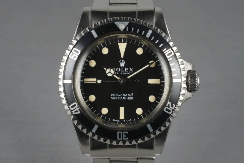 Best men’s watches for professional settings with sleek stainless steel cases and classic designs-1966 Rolex Submariner 5513 Meters First Dial