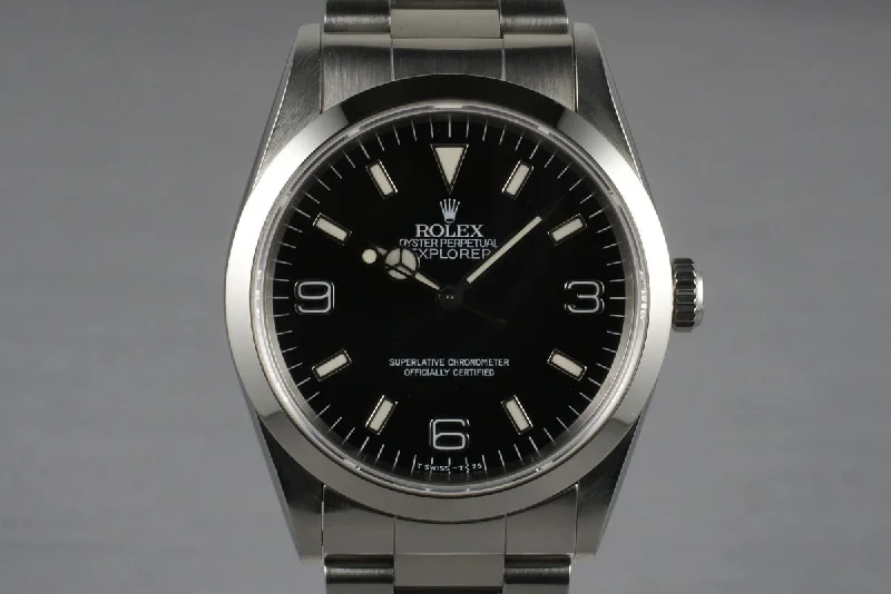 Men’s watches with diamond accents for a luxury touch and elegant statement-1997 Rolex Explorer 14270