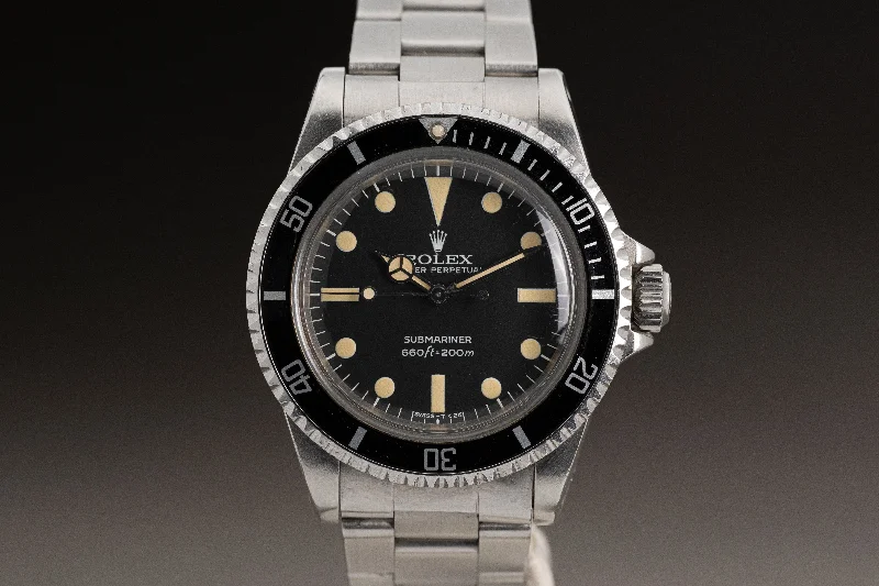 Best men’s watches with sapphire crystal for scratch resistance and long-lasting durability-1979 Rolex 5513 Submariner Creamy Patina on Hour Markers & Hands