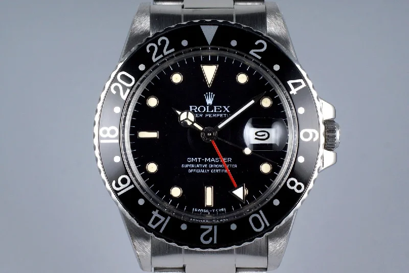 Men’s watches with retro digital dials for nostalgia and high-tech functionality combined-1984 Rolex GMT 16750 No-Date Dial