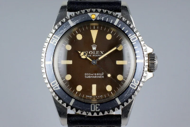 Best men’s watches with ceramic bands for a scratch-resistant, sleek, and modern look-1967 Rolex Submariner 5513 Brown Meters First Dial