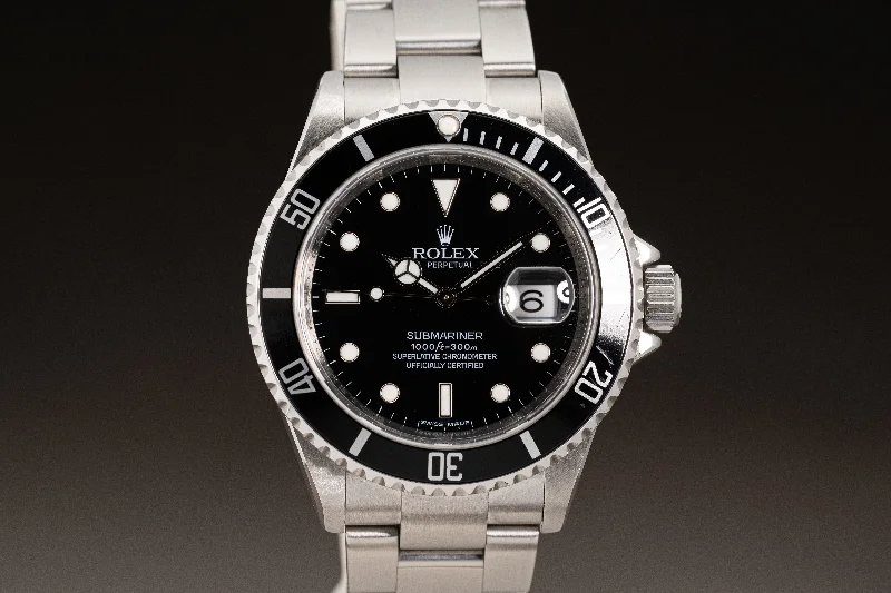 Best men’s watches with solar-powered functions for eco-friendly and energy-efficient operation-2008 Rolex 16610 Bezel Engraved Submariner