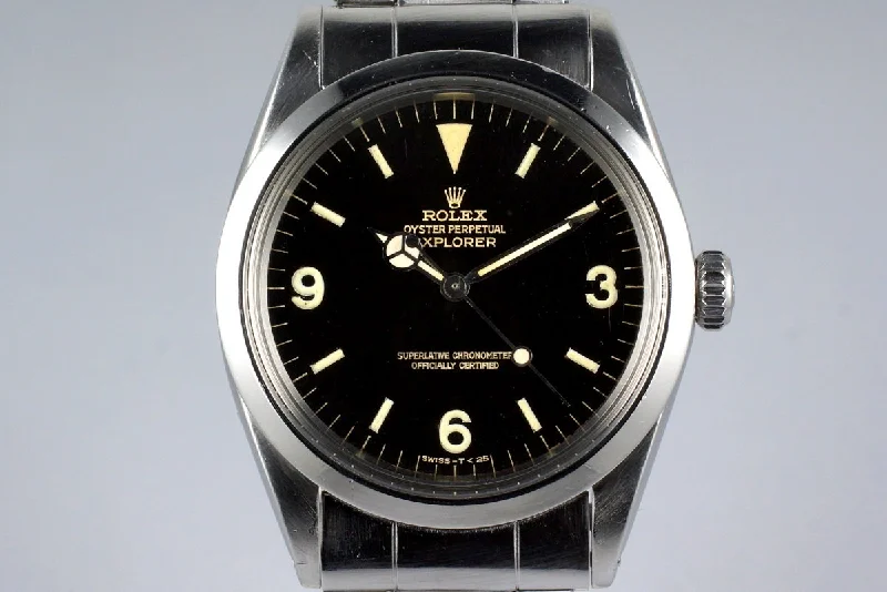 Best men’s watches with eco-friendly materials like recycled steel and sustainable leather-1966 Rolex Explorer 1 1016 Glossy Gilt Dial