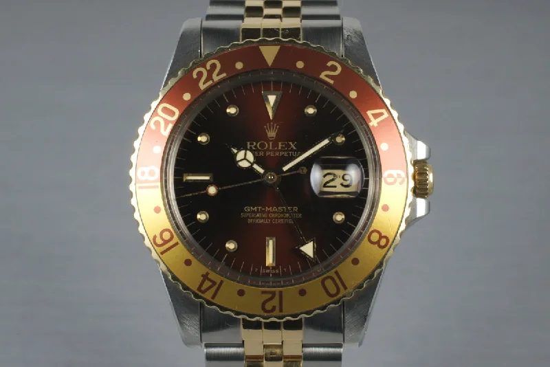 Best men’s watches with ceramic bands for a scratch-resistant, sleek, and modern look-1981 Rolex Two Tone GMT-Master 16753 with Box and Papers