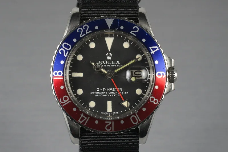 Men’s watches with adjustable straps for comfort and flexibility with various wrist sizes-1972 Rolex GMT 1675