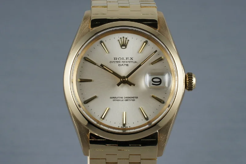 Best men’s watches with titanium cases for lightweight, corrosion-resistant, and durable watches-1968 Rolex 18K YG Date 1500 with Brick Bracelet