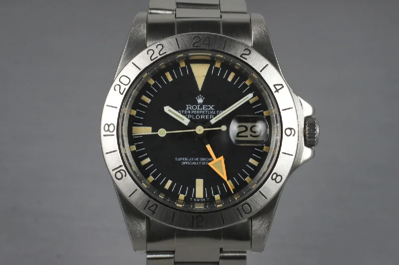 Best men’s watches with rotating bezels for timing and dive-related functions-1973 Rolex Explorer II 1655 with Mark II Dial