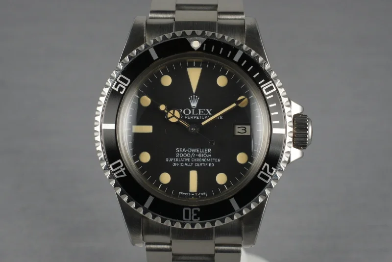 Men’s watches with dual displays for convenience and multi-functionality in one piece-1983 Rolex Sea Dweller 1665