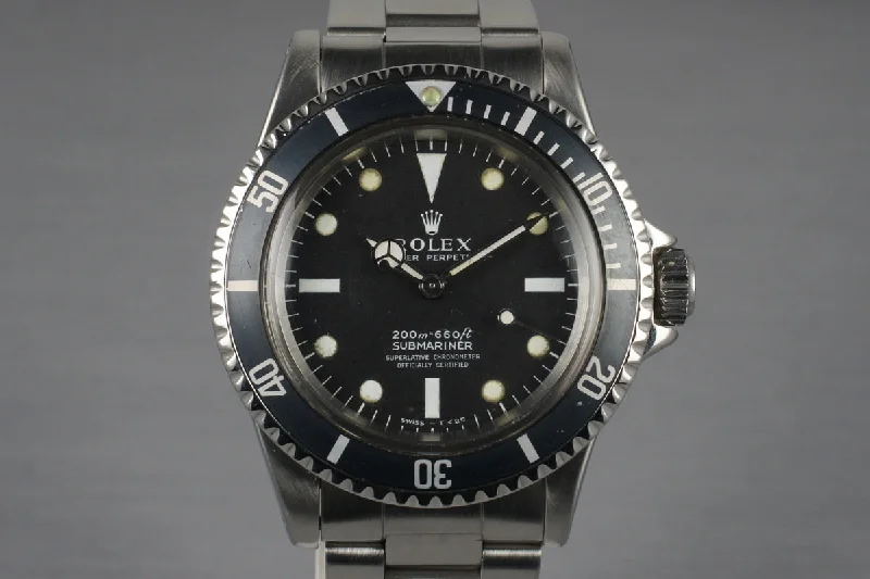 Vintage-inspired men’s watches with retro designs for a classic, timeless style-1967 Rolex Submariner 5512