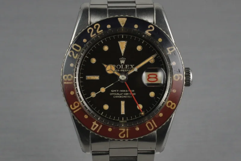 Waterproof men’s watches for diving and water sports with high water resistance ratings-1958 Rolex GMT 6542 with Bakelite Bezel