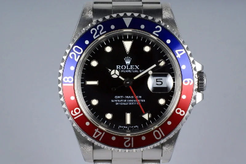 Best men’s watches with sleek black dials for a modern and stylish appearance-1991 Rolex GMT 16700 UNPOLISHED