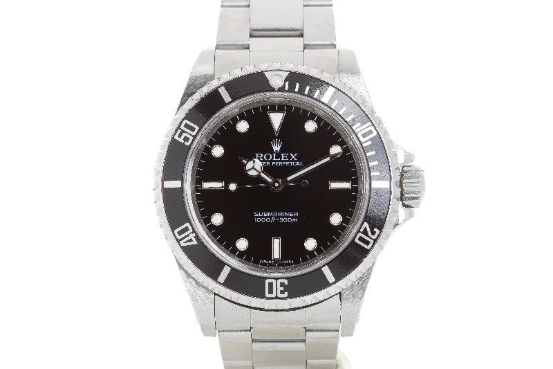 Best men’s watches with a minimalist design that pairs well with both casual and formal attire-2007 Unpolished Rolex Submariner 14060M Box and Papers