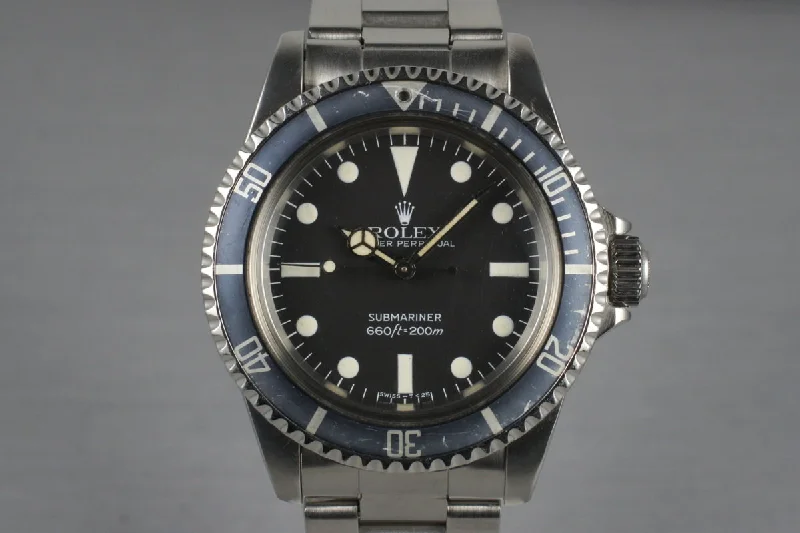 Men’s watches with high-tech materials like ceramic and titanium for durability and strength-1982 Rolex Submariner 5513 Mark IV