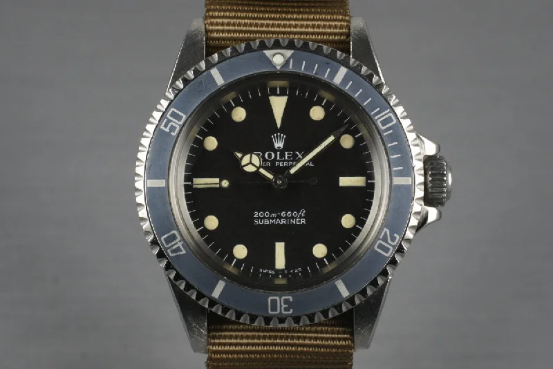 Best men’s watches with rotating bezels for timing and dive-related functions-1967 Rolex Submariner 5513 Meters First